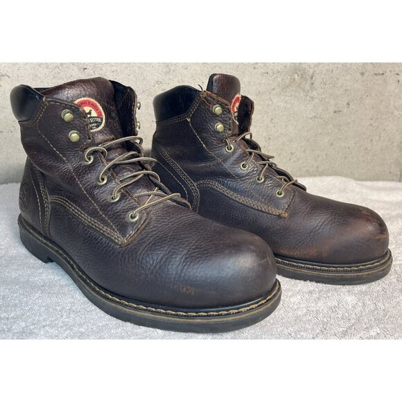 RED WING Irish Setter Work Boots Sz 12 E2 Farmington Brown Leather 83603 Lace Up - Picture 2 of 10